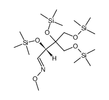 (S)-2,3,4-Tris[(trimethylsilyl)oxy]-3-[[(trimethylsilyl)oxy]methyl]butanal O-methyl oxime结构式