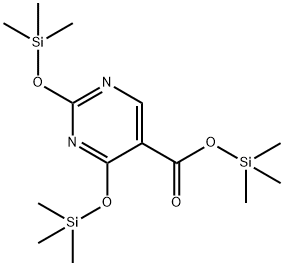 2,4-Bis[(trimethylsilyl)oxy]-5-pyrimidinecarboxylic acid trimethylsilyl ester结构式