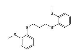 1-methylsulfanyl-2-[3-(2-methylsulfanylphenyl)sulfanylpropylsulfanyl]benzene结构式