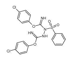 N,N'-Bis-[4-chlor-phenoxycarbimidoyl]-benzolsulfonsaeure-hydrazid结构式