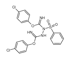 N,N'-Bis-[4-chlor-phenoxycarbimidoyl]-benzolsulfonsaeure-hydrazid Structure