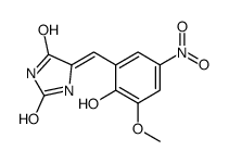 5-[(2-hydroxy-3-methoxy-5-nitrophenyl)methylidene]imidazolidine-2,4-dione结构式