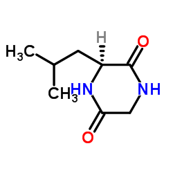 (3S)-3-Isobutyl-2,5-piperazinedione structure