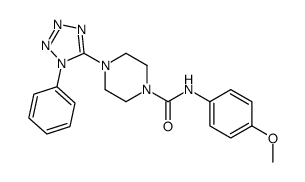 1-Piperazinecarboxamide,N-(4-methoxyphenyl)-4-(1-phenyl-1H-tetrazol-5-yl)-(9CI) structure
