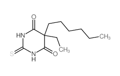 4,6(1H,5H)-Pyrimidinedione,5-ethyl-5-hexyldihydro-2-thioxo- Structure