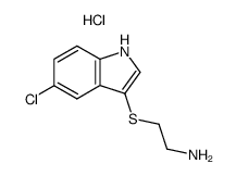 3-<(2-aminoethyl)thio>-5-chloroindole hydrochloride结构式