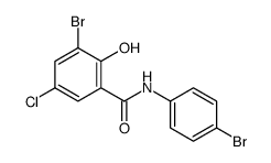 3-bromo-N-(4-bromophenyl)-5-chlorosalicylamide结构式