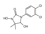 1-(3,4-dichlorophenyl)-3,5-dihydroxy-4,4-dimethylimidazolidin-2-one结构式
