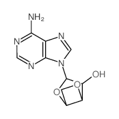 3-(6-aminopurin-9-yl)-4,7-dioxabicyclo[3.2.0]heptan-2-ol structure