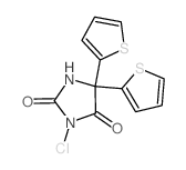 3-chloro-5,5-dithiophen-2-yl-imidazolidine-2,4-dione结构式