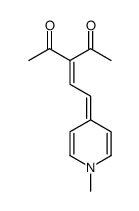 3-[2-(1-methylpyridin-4-ylidene)ethylidene]pentane-2,4-dione Structure