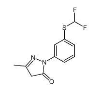 2-(3-((difluoromethyl)thio)phenyl)-5-methyl-2,4-dihydro-3H-pyrazol-3-one结构式