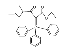 4-Methyl-3-oxo-2-(triphenyl-λ5-phosphanylidene)-hept-6-enoic acid ethyl ester结构式