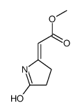 methyl 2-(5-oxopyrrolidin-2-ylidene)acetate结构式