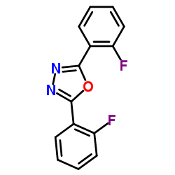 2,5-双(2-氟苯基)-1,3,4-噁二唑结构式