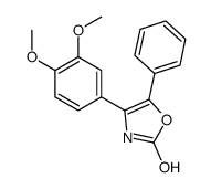 4-(3,4-dimethoxyphenyl)-5-phenyl-3H-1,3-oxazol-2-one结构式