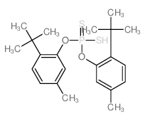 Phosphorodithioic acid,O,O-bis(6-tert-butyl-m-tolyl) ester (8CI) structure