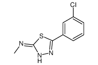 5-(3-chlorophenyl)-N-methyl-1,3,4-thiadiazol-2-amine结构式