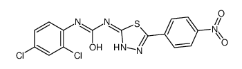 1-(2,4-dichlorophenyl)-3-[5-(4-nitrophenyl)-1,3,4-thiadiazol-2-yl]urea Structure