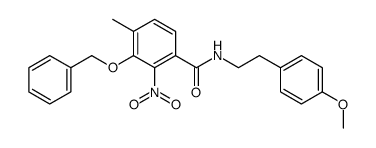 3-benzyloxy-N-(4-methoxy-phenethyl)-4-methyl-2-nitro-benzamide结构式