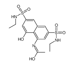 N-[3,6-bis(ethylsulfamoyl)-8-hydroxynaphthalen-1-yl]acetamide结构式