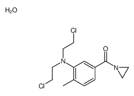 aziridin-1-yl-[3-[bis(2-chloroethyl)amino]-4-methylphenyl]methanone,hydrate Structure