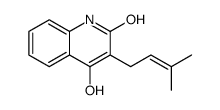 4-hydroxy-3-(3-methylbut-2-enyl)-1H-quinolin-2-one结构式