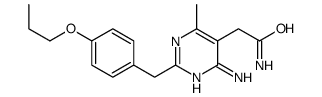 2-[4-amino-6-methyl-2-[(4-propoxyphenyl)methyl]pyrimidin-5-yl]acetamide结构式