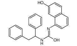 1-(1,2-diphenylethyl)-3-(7-hydroxynaphthalen-1-yl)urea结构式