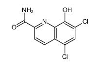 5,7-dichloro-8-hydroxyquinoline-2-carboxamide Structure