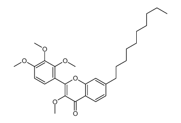 7-decyl-3-methoxy-2-(2,3,4-trimethoxyphenyl)chromen-4-one Structure