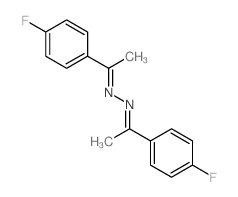 Ethanone,1-(4-fluorophenyl)-, 2-[1-(4-fluorophenyl)ethylidene]hydrazone Structure