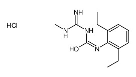 1-(2,6-diethylphenyl)-3-(N'-methylcarbamimidoyl)urea,hydrochloride Structure