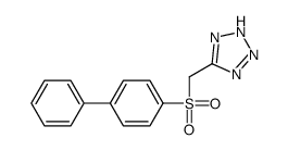5-[(4-phenylphenyl)sulfonylmethyl]-2H-tetrazole结构式
