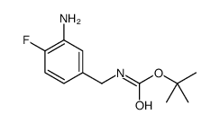 3-氨基-4-氟苄基氨基甲酸叔丁酯结构式