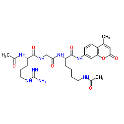 Ac-Arg-Gly-Lys(Ac)-MCA Structure