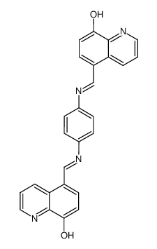 5,5'-(N,N'-p-phenylene-bis-iminomethyl)-bis-quinolin-8-ol结构式