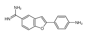 2-(4-aminophenyl)-1-benzofuran-5-carboximidamide结构式