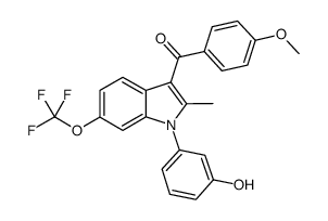 [1-(3-hydroxyphenyl)-2-methyl-6-(trifluoromethoxy)-1H-indol-3-yl](4-methoxyphenyl)methanone Structure