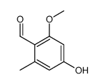 4-hydroxy-2-methoxy-6-methylbenzaldehyde structure
