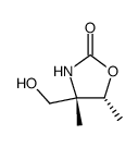 (4S,5R)-4-(hydroxymethyl)-4,5-dimethyloxazolidin-2-one结构式