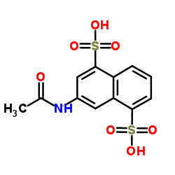 3-(acetylamino)naphthalene-1,5-disulphonic acid structure
