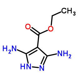 3,5-二氨基-1H-吡唑-4-羧酸乙酯结构式
