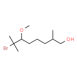 7-bromo-6-methoxy-2,7-dimethyloctan-1-ol结构式