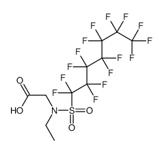 N-ethyl-N-[(pentadecafluoroheptyl)sulphonyl]glycine structure