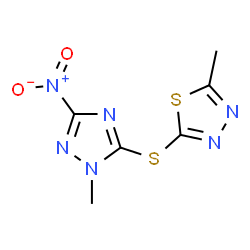 2-({3-nitro-1-methyl-1H-1,2,4-triazol-5-yl}sulfanyl)-5-methyl-1,3,4-thiadiazole picture