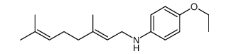 N-(3,7-dimethylocta-2,6-dienyl)-4-ethoxyaniline结构式