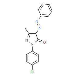 2-(4-Chlorophenyl)-2,4-dihydro-5-methyl-4-(phenylazo)-3H-pyrazol-3-one结构式