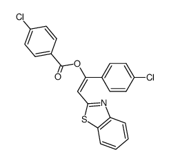 2-(benzo[d]thiazol-2-yl)-1-(4-chlorophenyl)vinyl 4-chlorobenzoate结构式