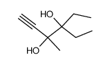 4-ethyl-3-methyl-hex-1-yne-3,4-diol结构式